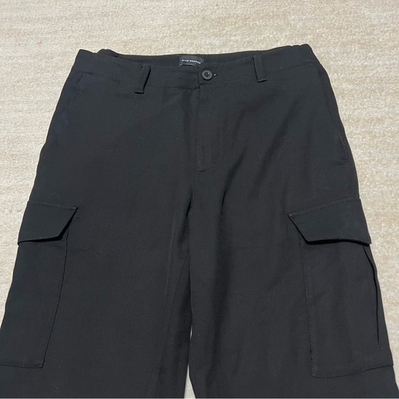 Club Monaco Unisex Cargo Pants Black Polyester and Wool Blend Size 32X26 - Picture 2 of 8